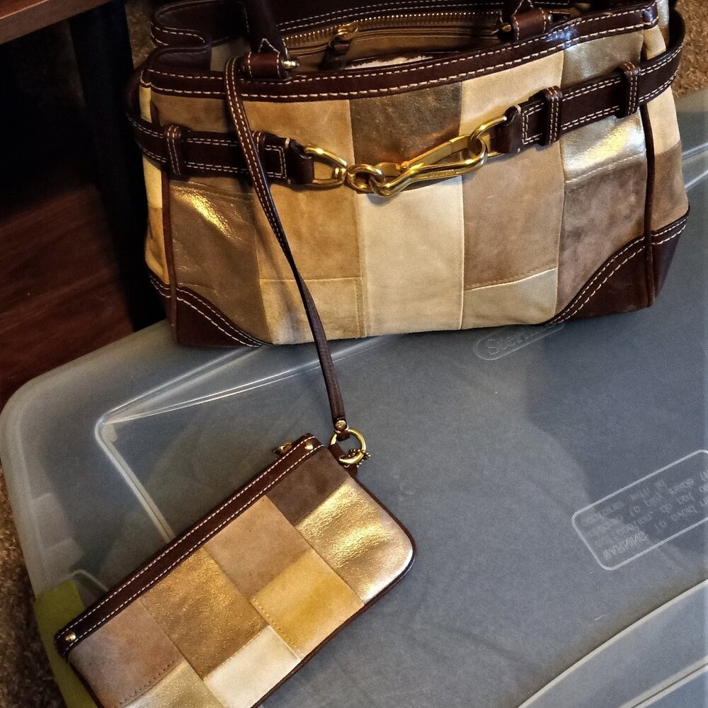 Coach Handbag and Wristlet